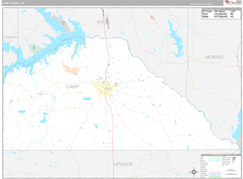 Camp County, TX Digital Map Premium Style