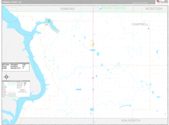 Campbell County, SD Digital Map Premium Style