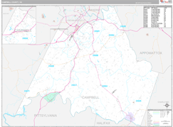 Campbell County, VA Digital Map Premium Style