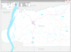 Carlisle County, KY Digital Map Premium Style