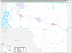 Carroll County, AR Digital Map Premium Style