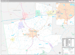 Carroll County, GA Digital Map Premium Style