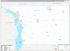 Carroll County, IL Digital Map Premium Style