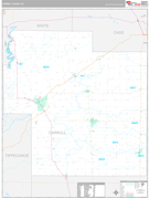 Carroll County, IN Digital Map Premium Style