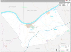 Carroll County, KY Digital Map Premium Style