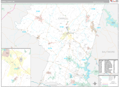 Carroll County, MD Digital Map Premium Style