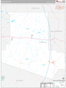 Carroll County, MS Digital Map Premium Style