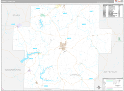 Carroll County, OH Digital Map Premium Style