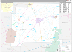 Carroll County, TN Digital Map Premium Style
