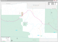 Carter County, MO Digital Map Premium Style