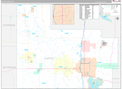 Carter County, OK Digital Map Premium Style