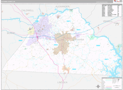 Catawba County, NC Digital Map Premium Style