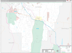 Catoosa County, GA Digital Map Premium Style