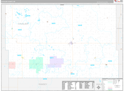 Cavalier County, ND Digital Map Premium Style