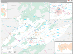 Centre County, PA Digital Map Premium Style