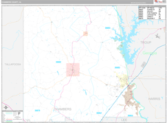 Chambers County, AL Digital Map Premium Style