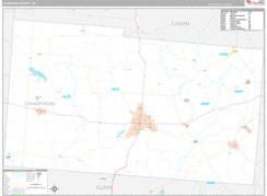 Champaign County, OH Digital Map Premium Style