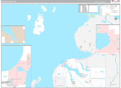 Charlevoix County, MI Digital Map Premium Style