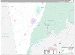 Chattooga County, GA Digital Map Premium Style