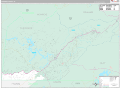 Cherokee County, NC Digital Map Premium Style