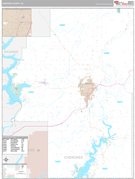 Cherokee County, OK Digital Map Premium Style