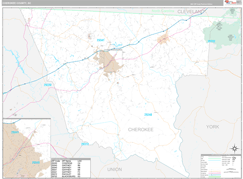 Cherokee County, SC Digital Map Premium Style