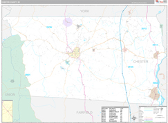 Chester County, SC Digital Map Premium Style