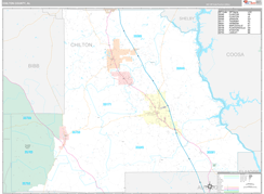 Chilton County, AL Digital Map Premium Style