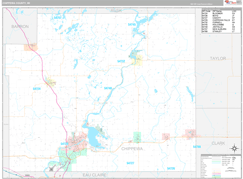 Chippewa County, WI Digital Map Premium Style