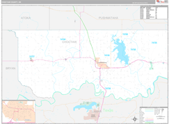 Choctaw County, OK Digital Map Premium Style
