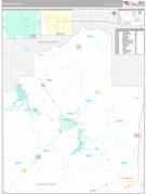 Christian County, IL Digital Map Premium Style