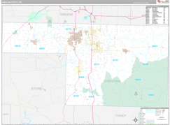 Christian County, MO Digital Map Premium Style