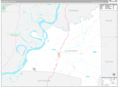 Claiborne County, MS Digital Map Premium Style