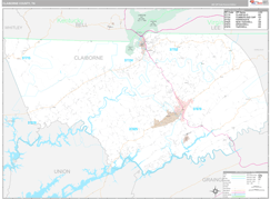 Claiborne County, TN Digital Map Premium Style