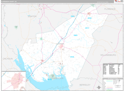 Clarendon County, SC Digital Map Premium Style
