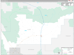 Clark County, ID Digital Map Premium Style