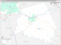 Clark County, KY Digital Map Premium Style