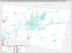 Clark County, OH Digital Map Premium Style