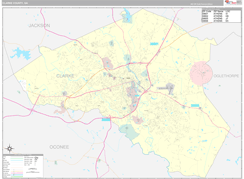 Clarke County, GA Digital Map Premium Style