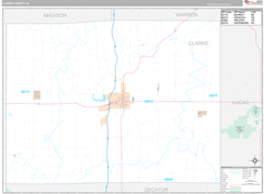 Clarke County, IA Digital Map Premium Style