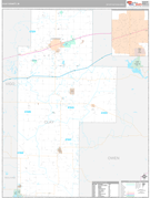 Clay County, IN Digital Map Premium Style