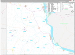 Clayton County, IA Digital Map Premium Style