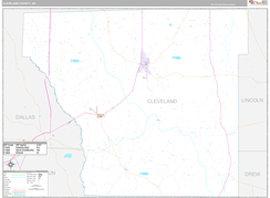 Cleveland County, AR Digital Map Premium Style