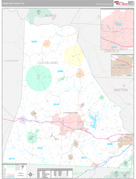 Cleveland County, NC Digital Map Premium Style