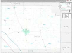 Clinton County, IN Digital Map Premium Style
