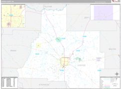 Coffee County, GA Digital Map Premium Style