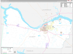 Colbert County, AL Digital Map Premium Style