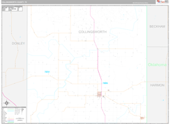 Collingsworth County, TX Digital Map Premium Style