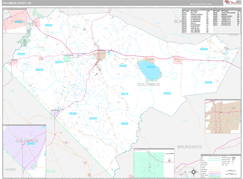 Columbus County, NC Digital Map Premium Style