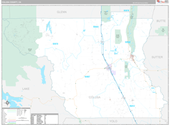 Colusa County, CA Digital Map Premium Style